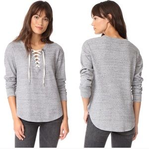 Splendid Grey Thermal Long Sleeve Top
